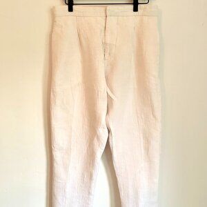 Marni Light Beige Linen Blend Pants.
